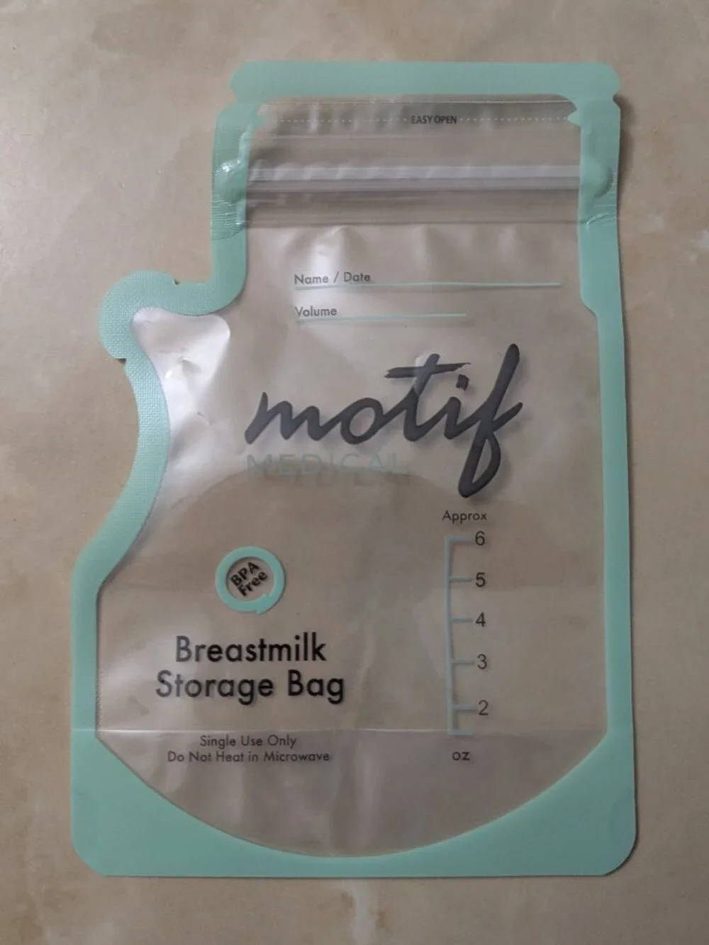 Motif Breast Milk 6 oz Storage Bags (100 Count)